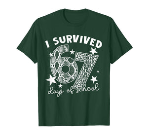 I Survived 67 Days of School Snake, Alligator Reptile Animal T-Shirt