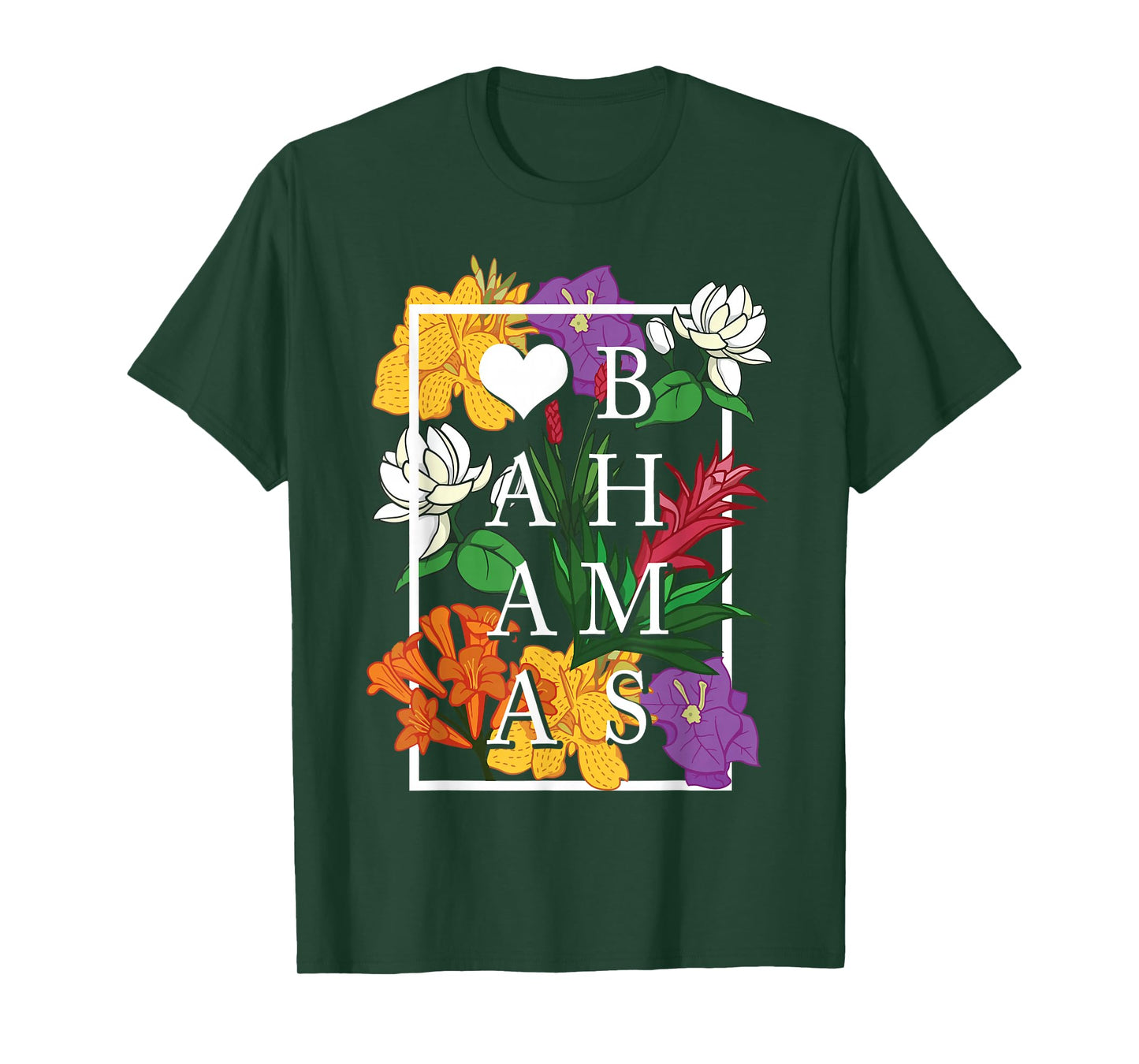 Bahamas Nassau Bimini Wildflower Pride Floral T-Shirt