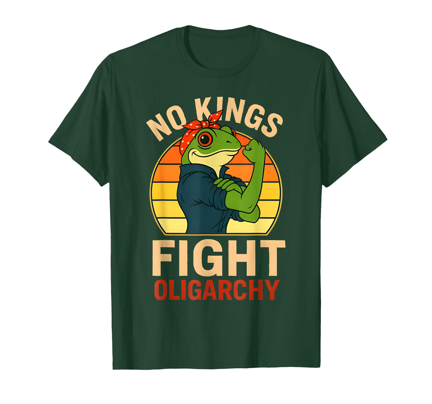 Retro No Kings Shirt Women Vintage Frog No Kings in America T-Shirt