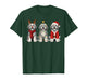 Retro Christmas Old English Sheepdog Santa Reindeer Dog T-Shirt