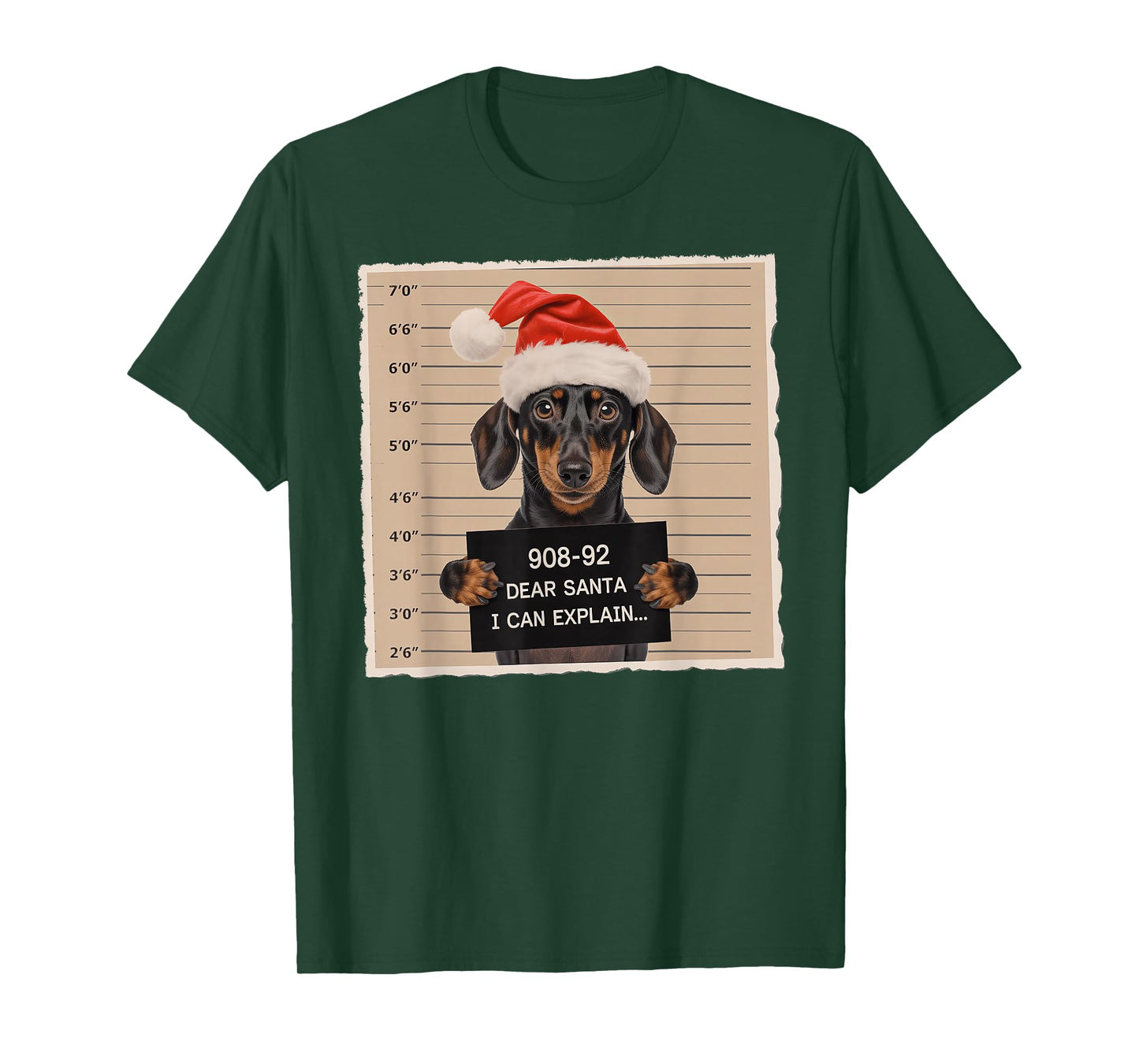 Dachshund Christmas Dear Santa I Can Explain Weiner T-Shirt