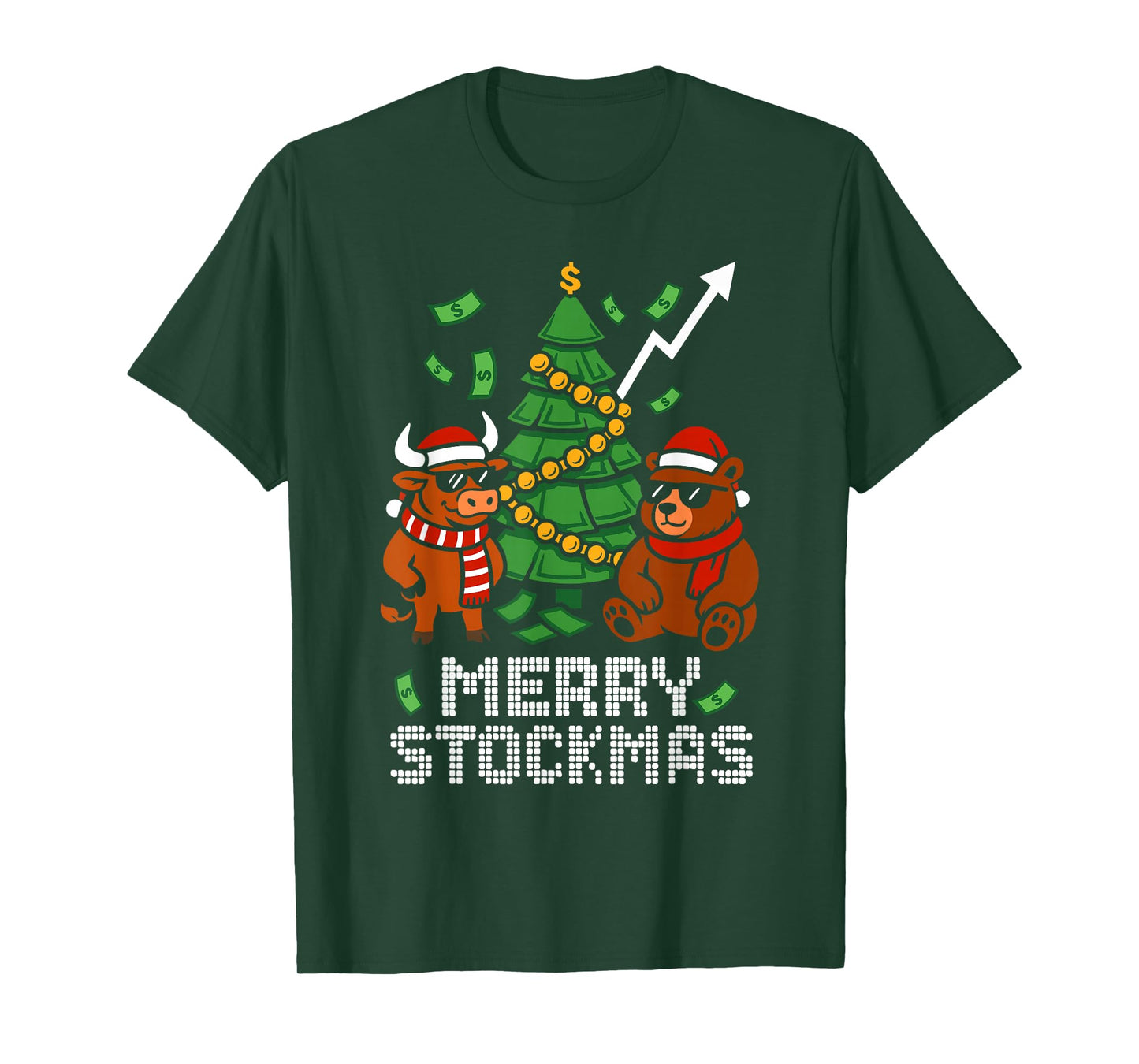Investor Christmas Men Women Kids Funny Stock Market T-Shirt