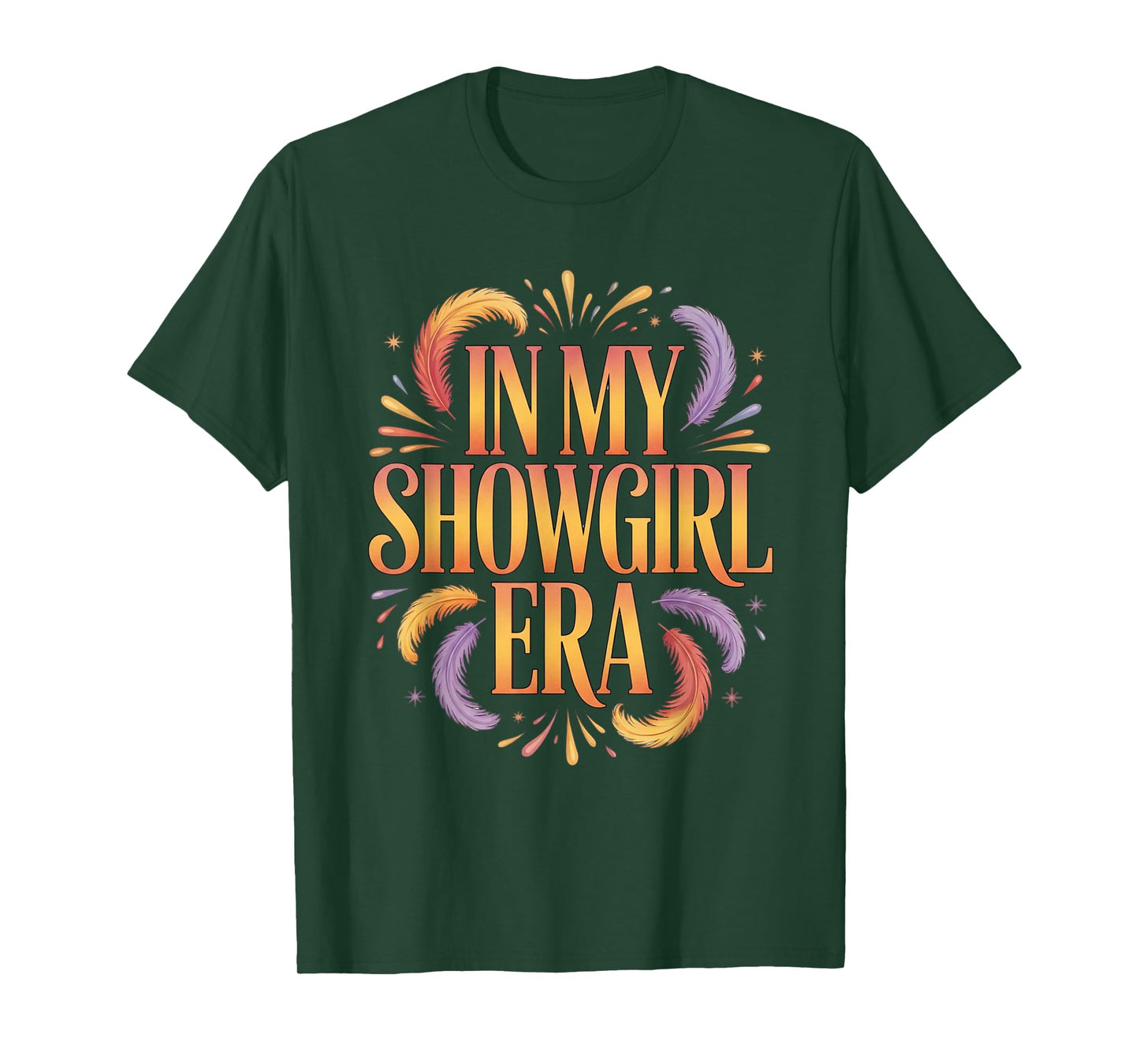 in My Showgirl Era Feather Sparkle Retro Style T-Shirt