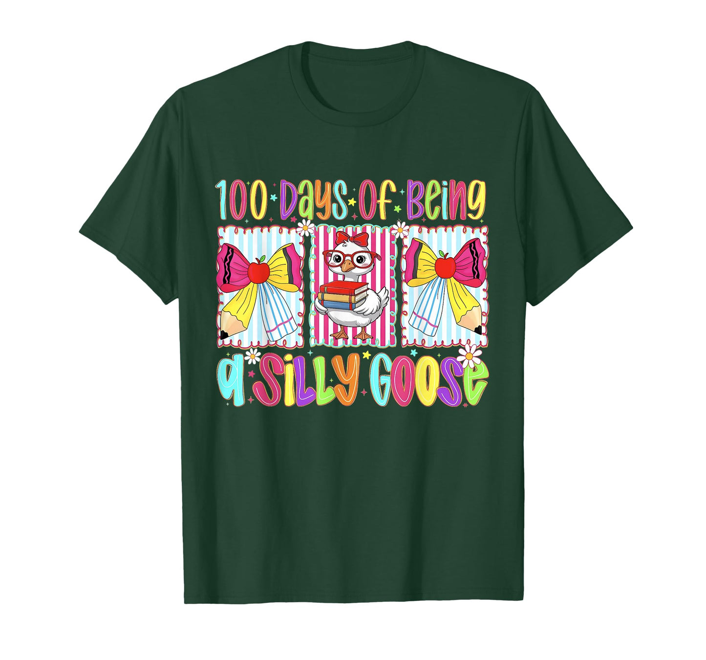 Funny 100 Days of School Being a Goose 100th Day of School T-Shirt