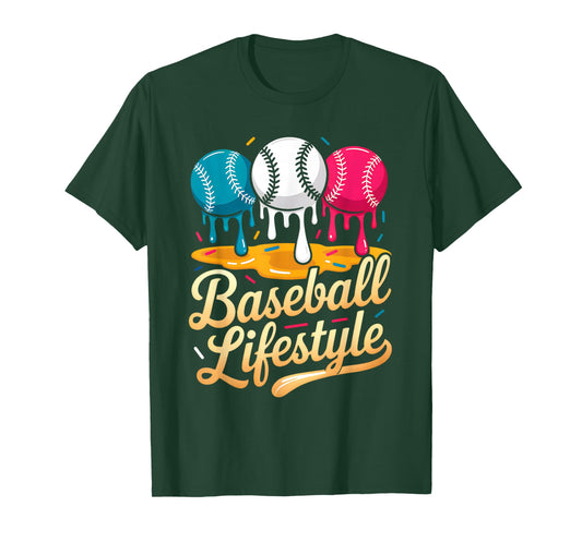 Baseball Lifestyle 101 Apparel Youth Baseball Drip Icecream T-Shirt
