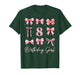 Kids 8th Birthday Girl Coquette Bow Pink 8 Year Old Bday T-Shirt