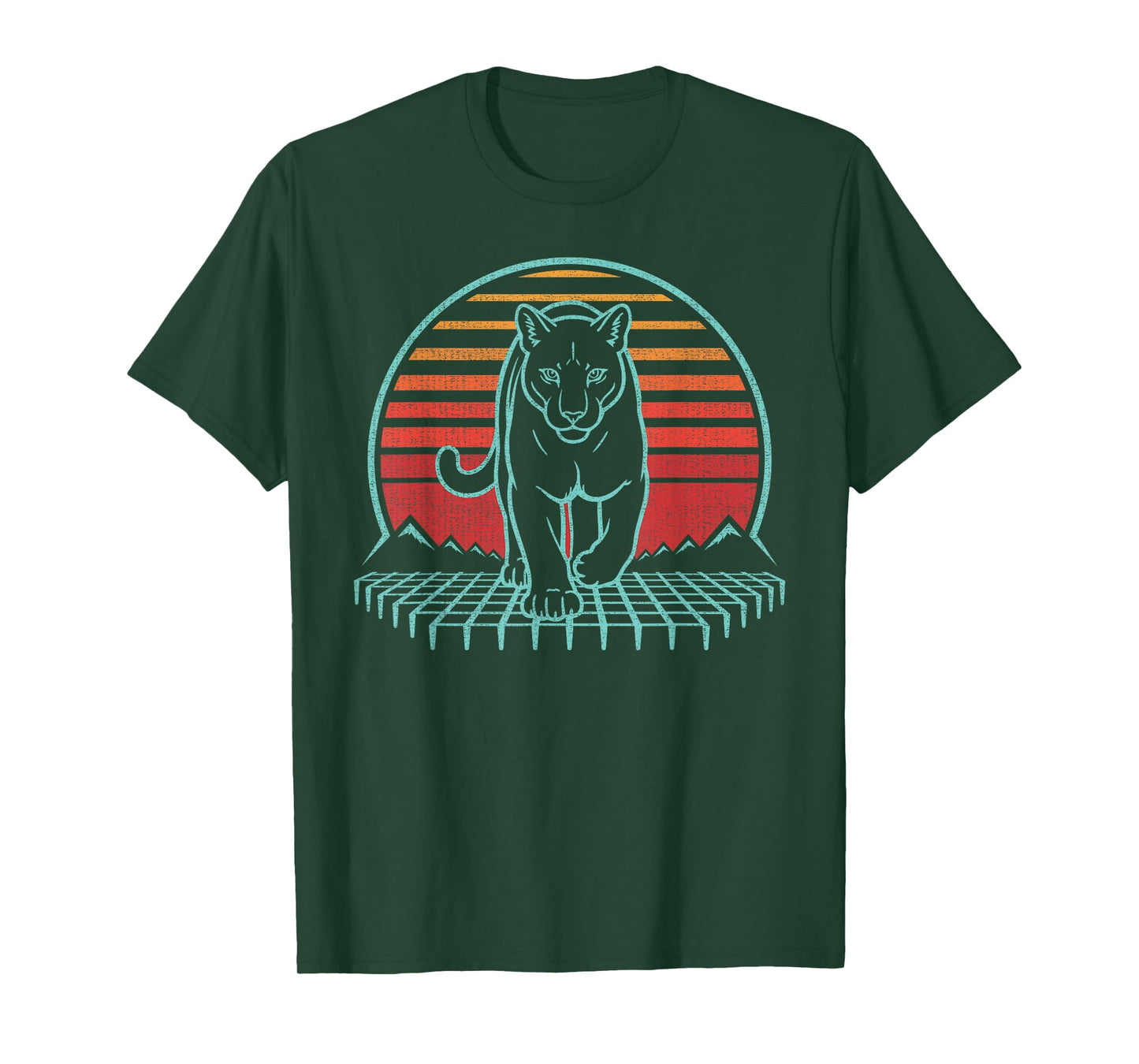 Cougar Animal Retro Vintage 80s T-Shirt