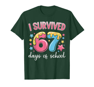 I Survived 67 Days of School Funny 67 Teachers Students Meme T-Shirt