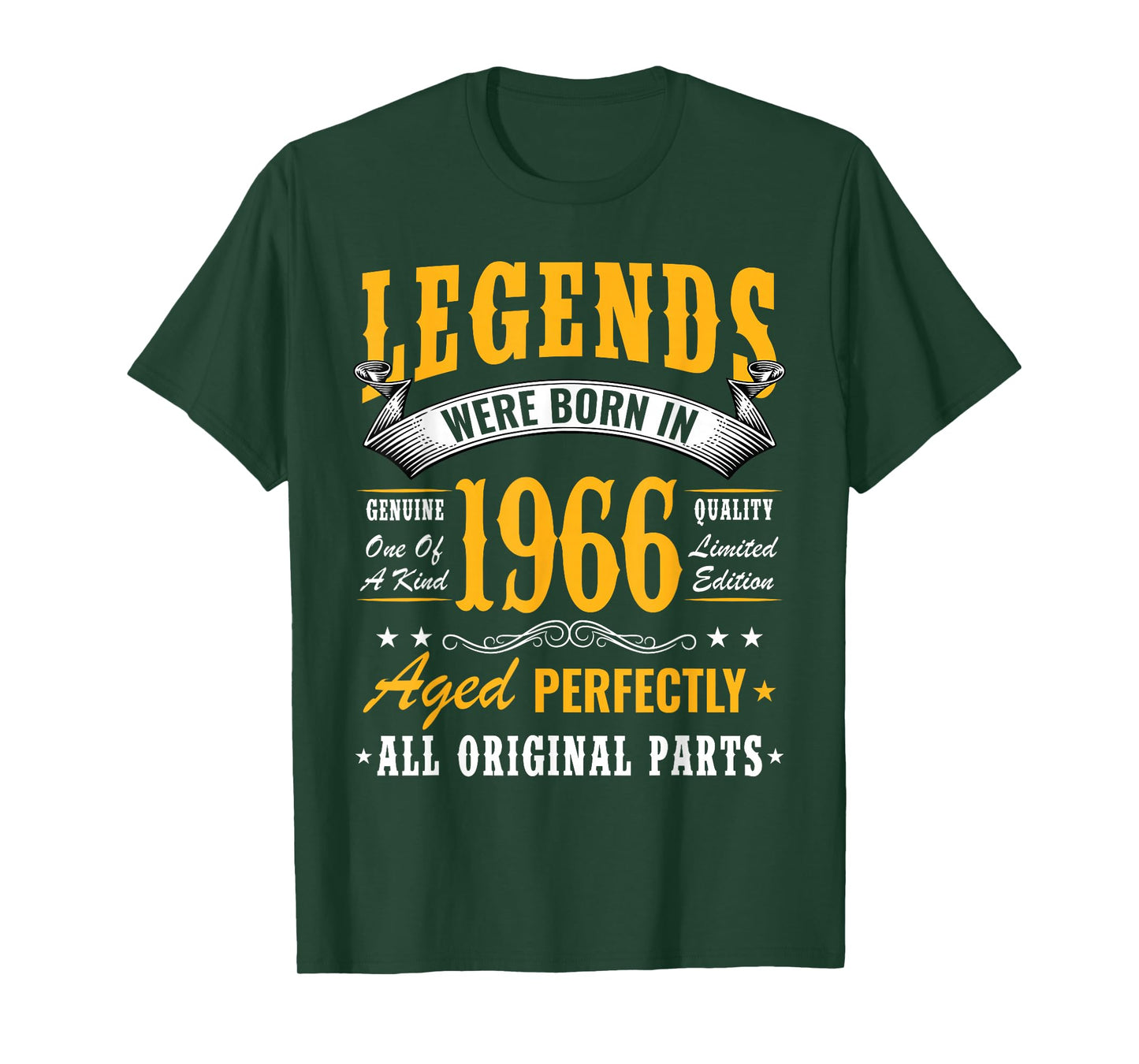 Vintage 60 Birthday Shirt for Men Legends were Born in 1966 T-Shirt