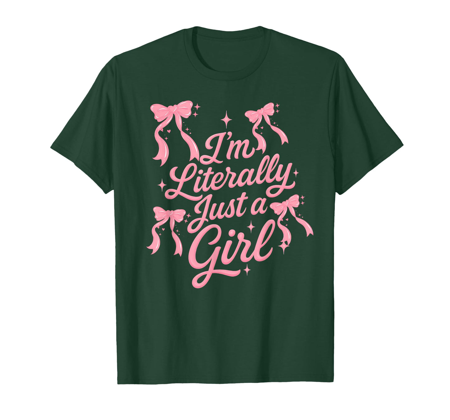 I'm Literally just a Girl Cute coquettte Bows Girl T-Shirt
