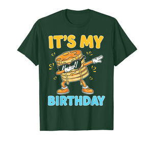 Funny It's My Birthday Pancakes Dab Cartoon Party Boy Girl T-Shirt