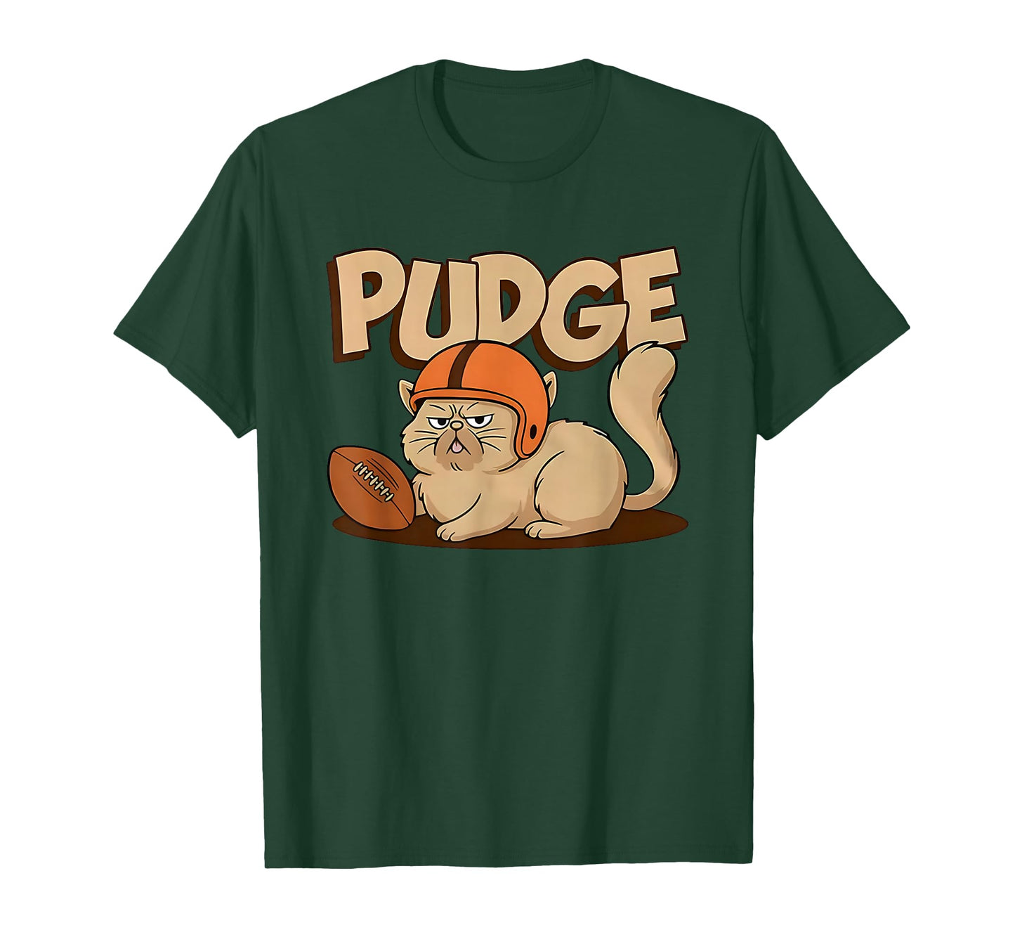 Pudge The Football cat Grumpy Game Day Mascot T-Shirt