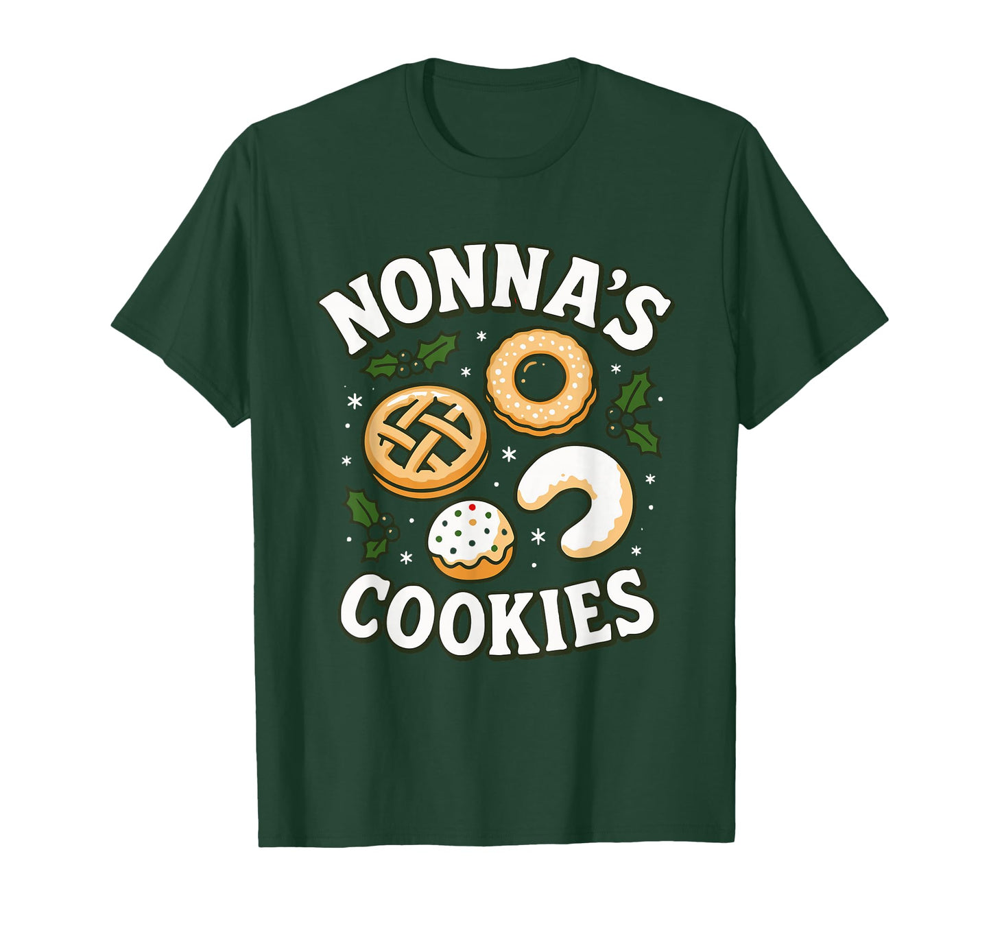 Nonna's Cookies Italian Christmas Festive Holiday Baking T-Shirt