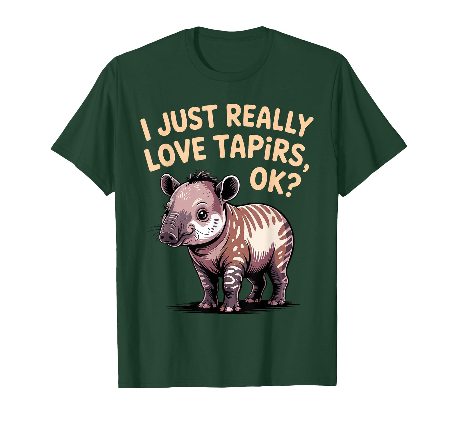 Funny Tapir Art for Men Women Zoo Animal Zookeeper Tapir T-Shirt