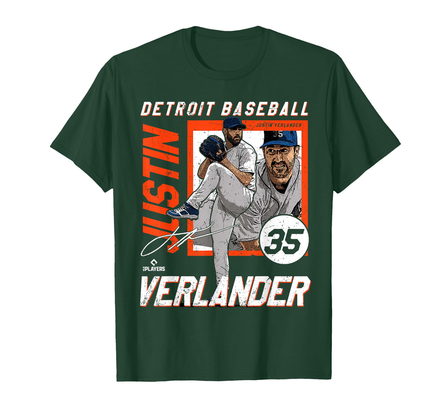 Justin Verlander | Detroit T Baseball Players | MLBJVE208M T-Shirt