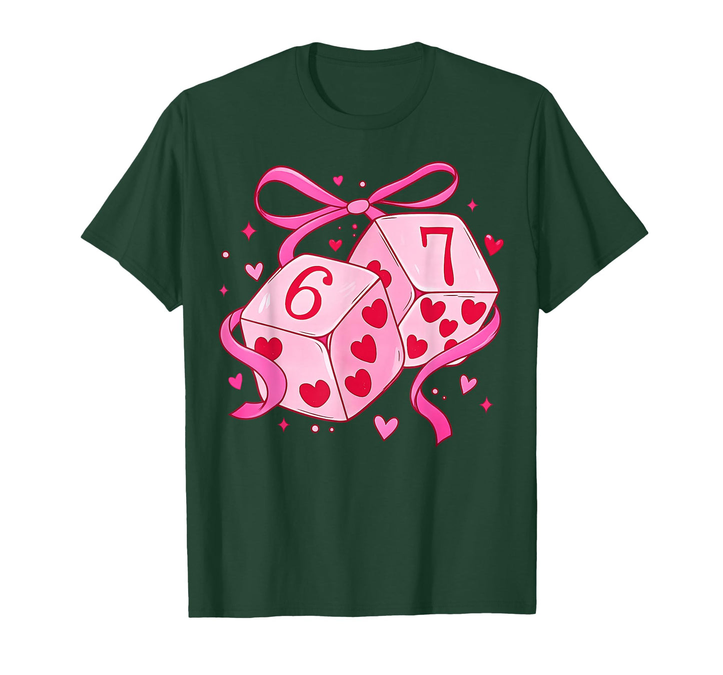 Preppy 67 Valentine Six Seven Dice 6 7 Men Women Kids T-Shirt