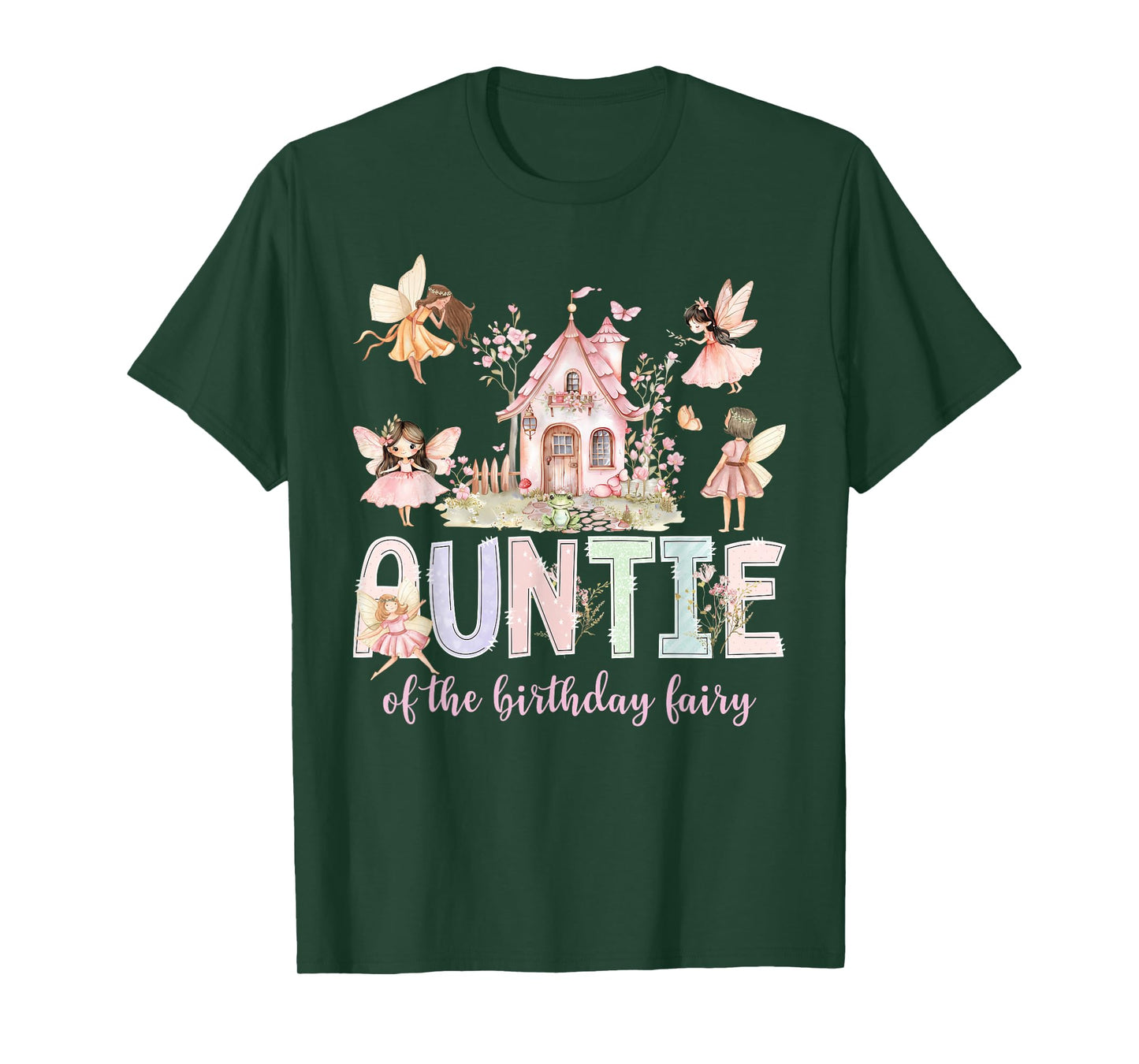 Auntie of The Birthday Fairy Girl Magical Family Matching T-Shirt