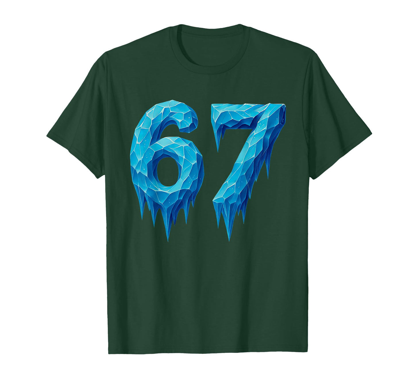 67 Six Seven 6-7 Frozen Ice - Funny Teen Kids Brainrot Meme T-Shirt