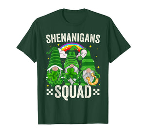 St Patricks Day Gnomes Women Shenanigans Squad Saint Pattys T-Shirt