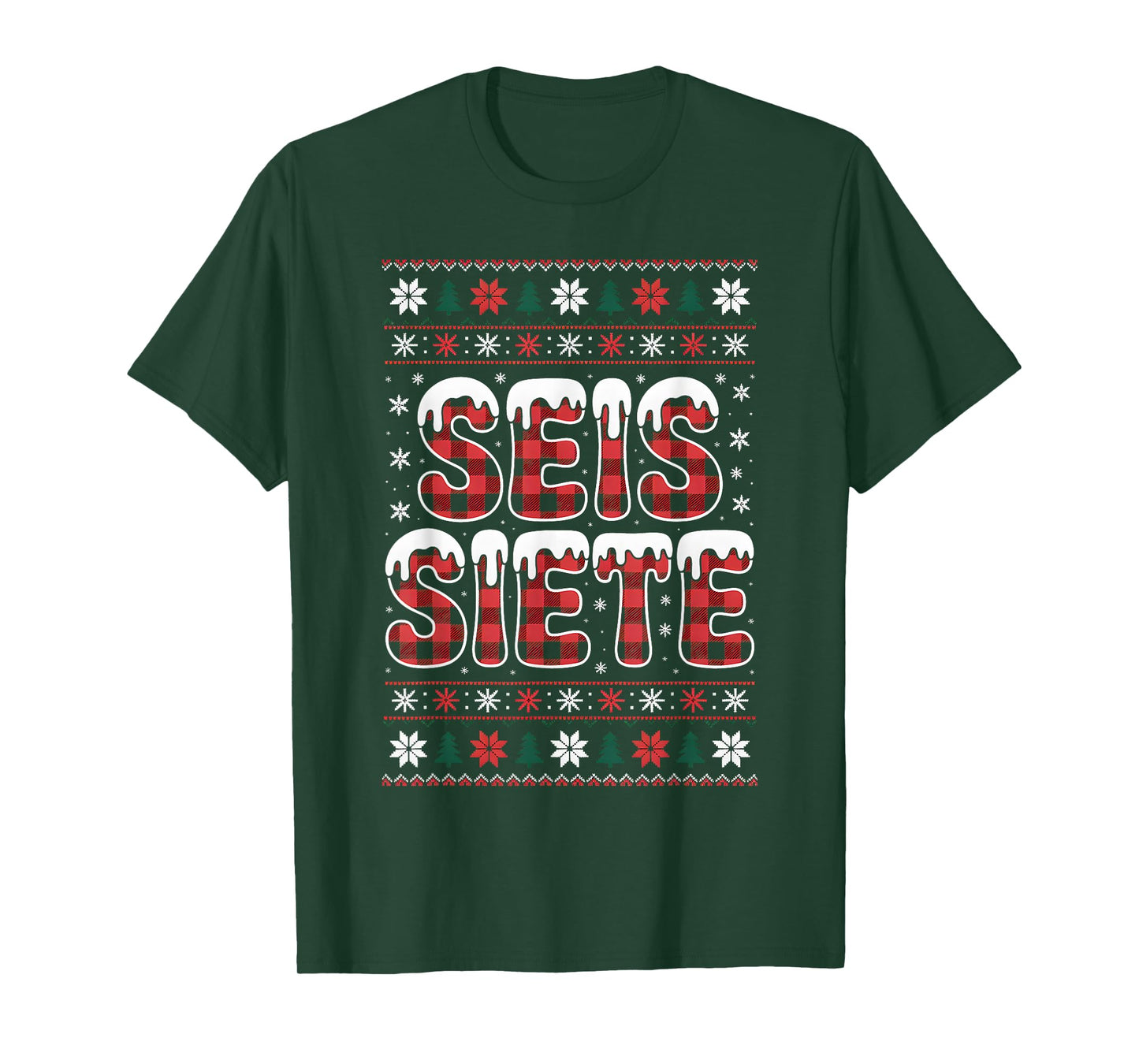 67 Six Seven Spanish Teacher Christmas SEIS Siete Brainrot T-Shirt