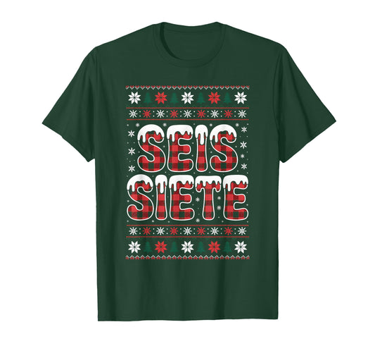67 Six Seven Spanish Teacher Christmas SEIS Siete Brainrot T-Shirt