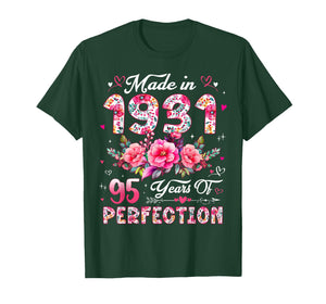 95 Year Old Made in 1931 Floral 95th Birthday Women T-Shirt