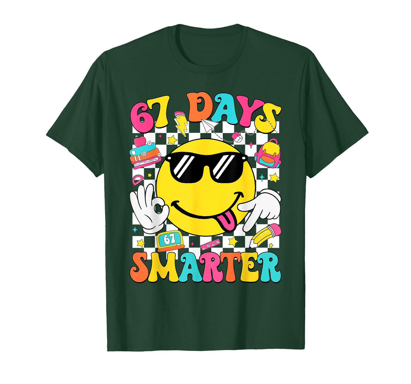 67th Day of School Shirt 67 Days Smarter Teacher Boy Girls T-Shirt
