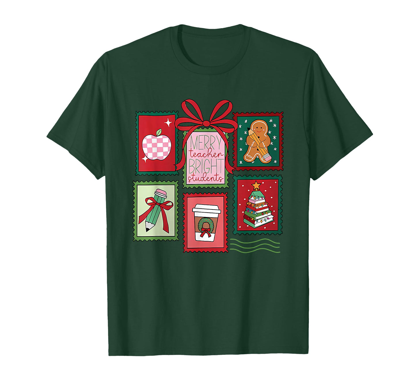 Christmas Teacher Stamps T-Shirt