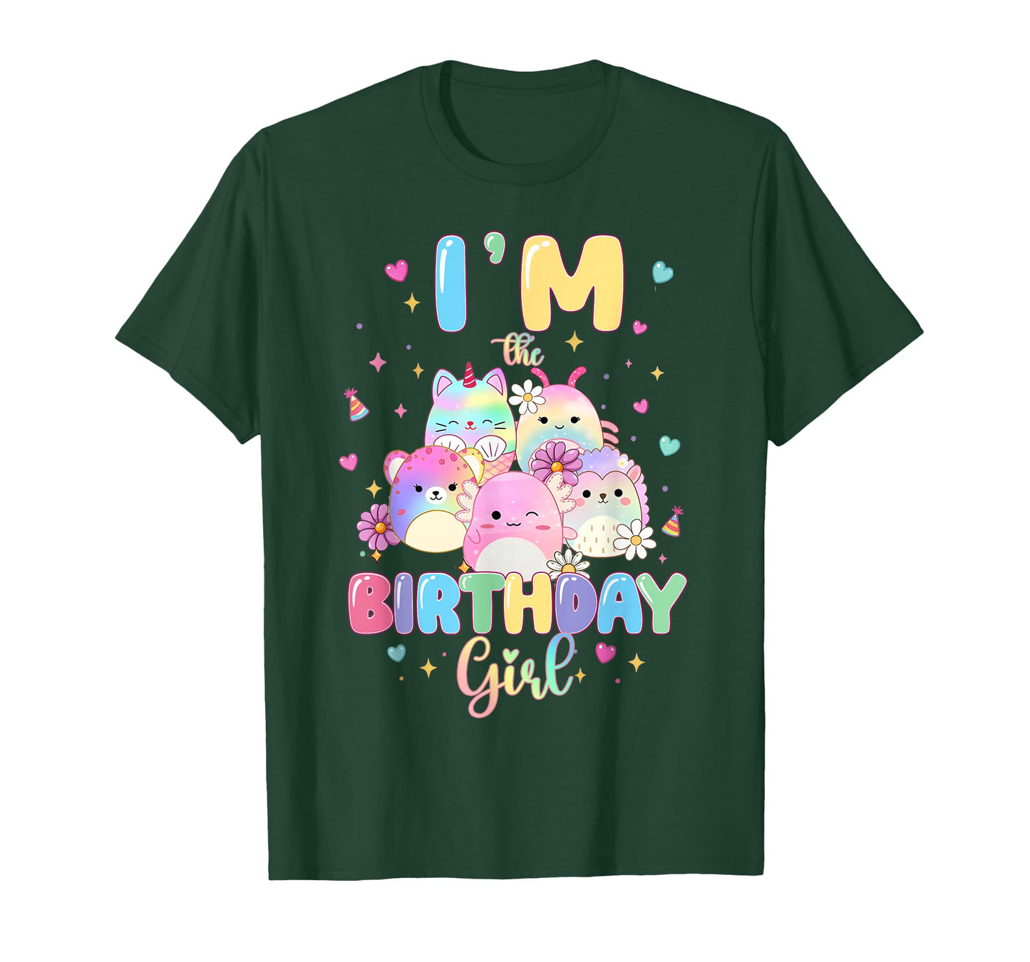 I'm The Birthday Girl Squish Squad Birthday Party Girls Kids T-Shirt
