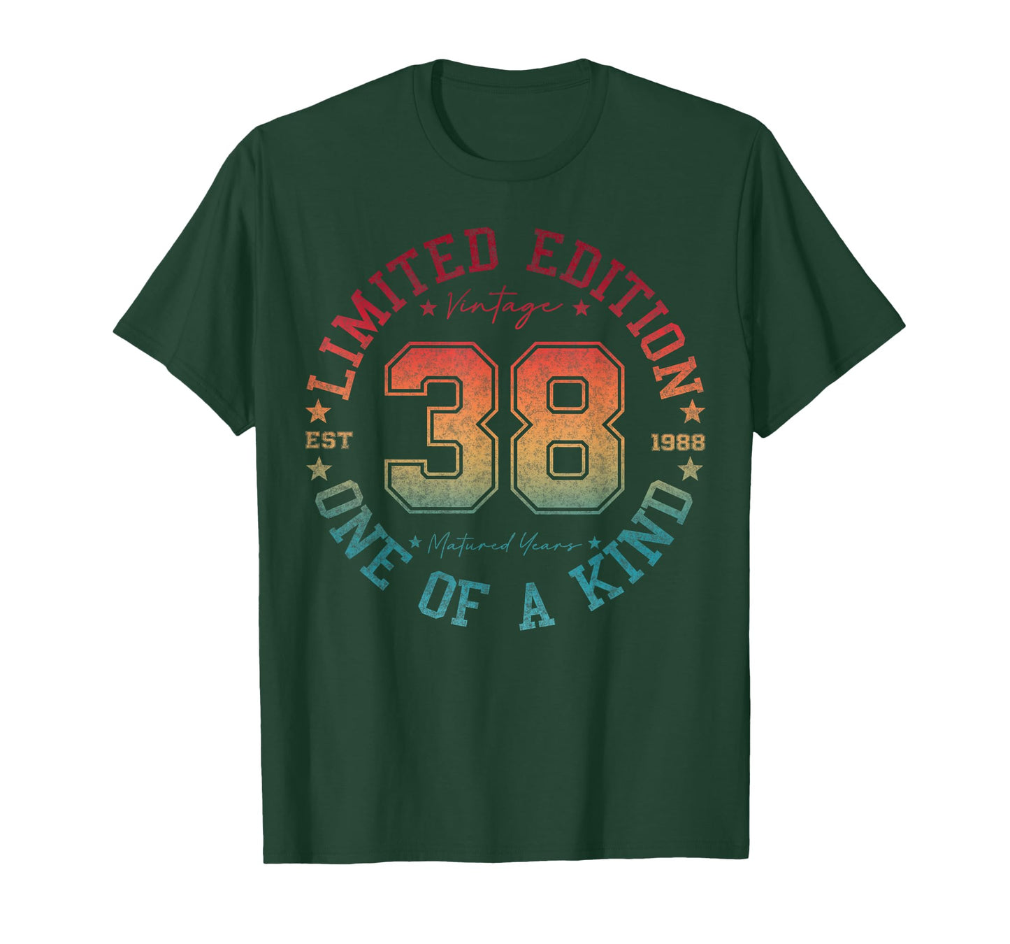 38 Year Old Gifts Vintage 1988 Limited Edition 38th Birthday T-Shirt