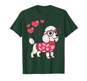 Poodle Dog Love for Women Cute Poodle Valentine T-Shirt