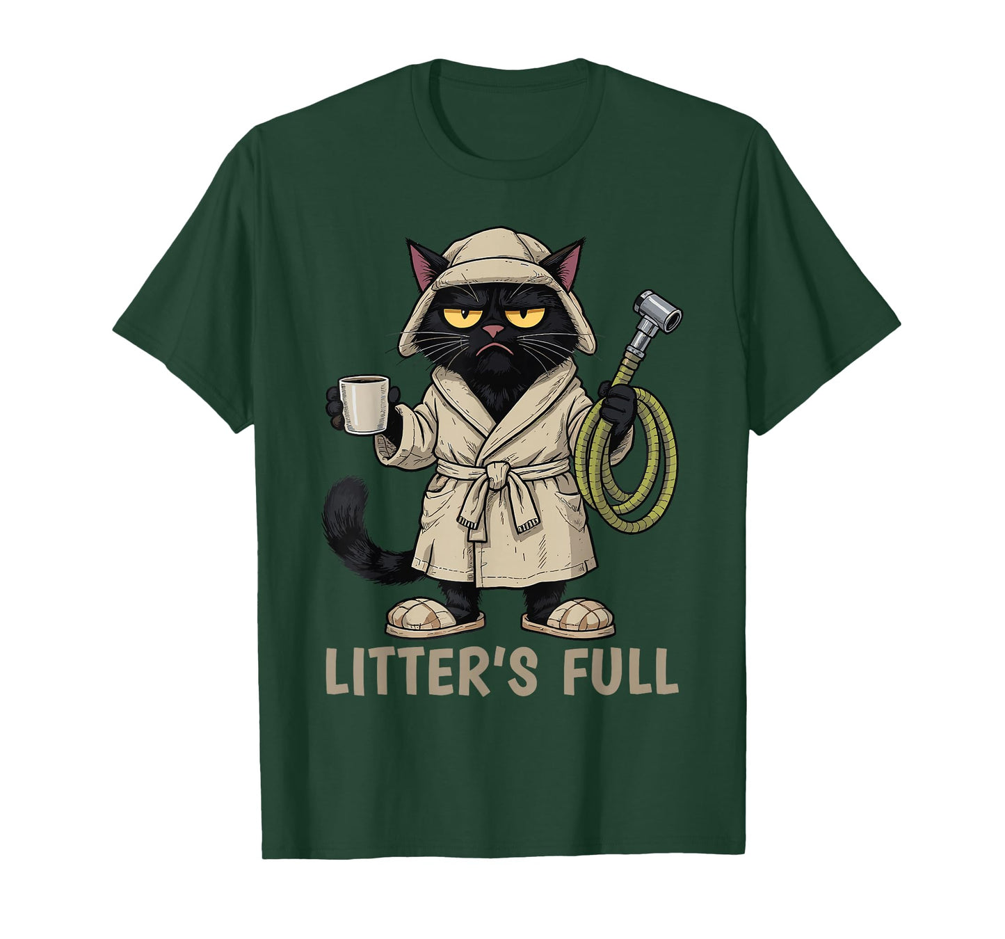 Litter’s Full Funny Cat Lovers Christmas T-Shirt