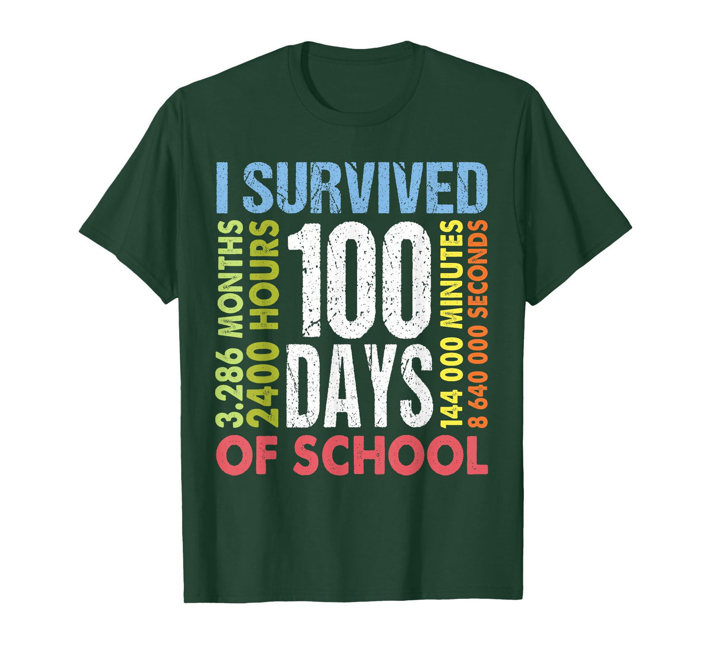 Funny I Survived 100 Days of School Boys Girls Teachers T-Shirt