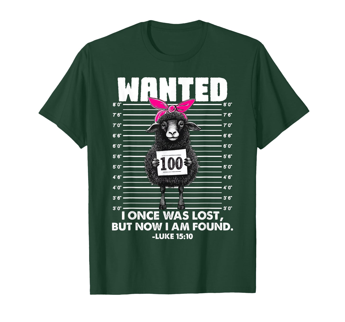 Wanted I Once was Lost Bible Verse Jesus Funny Sheep Easter T-Shirt