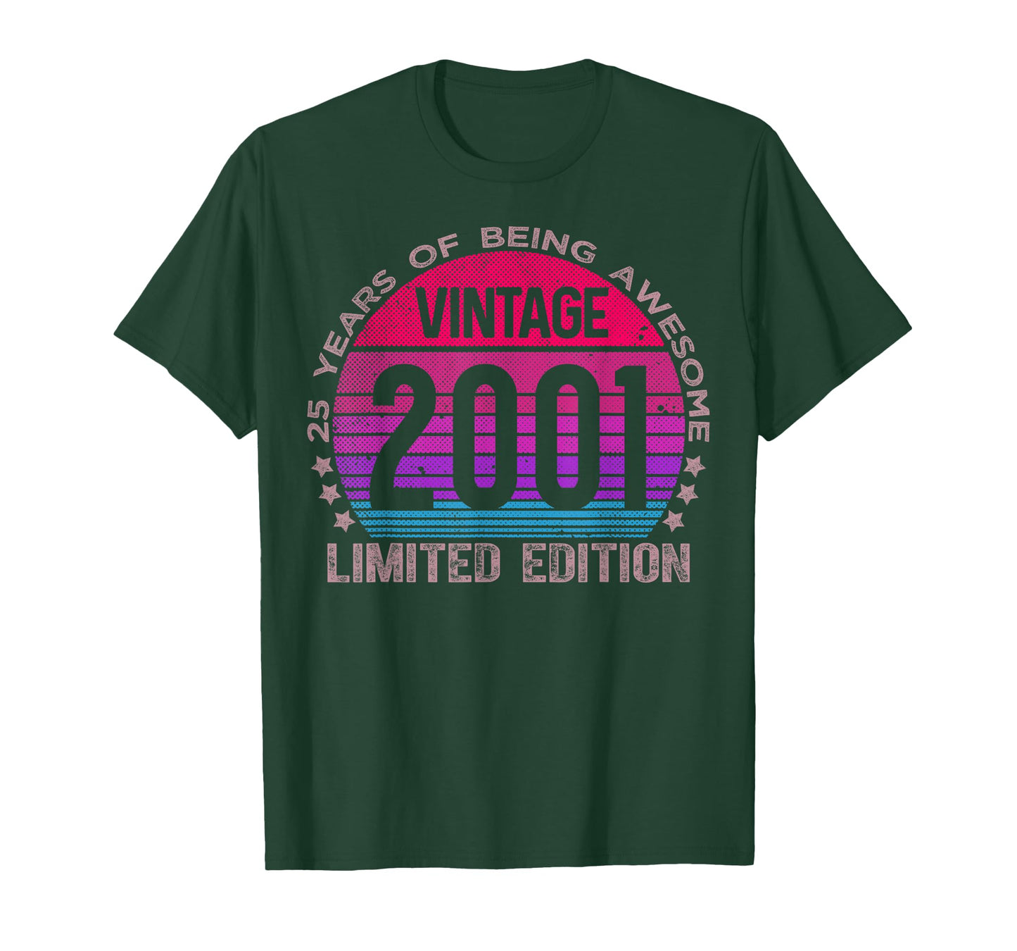 25 Year Old Gifts Vintage 2001 Limited Edition 25th Birthday T-Shirt
