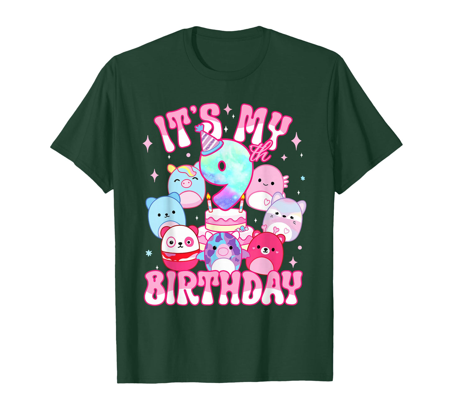 It's My 9th Birthday Squish Squad Girls Kids T-Shirt