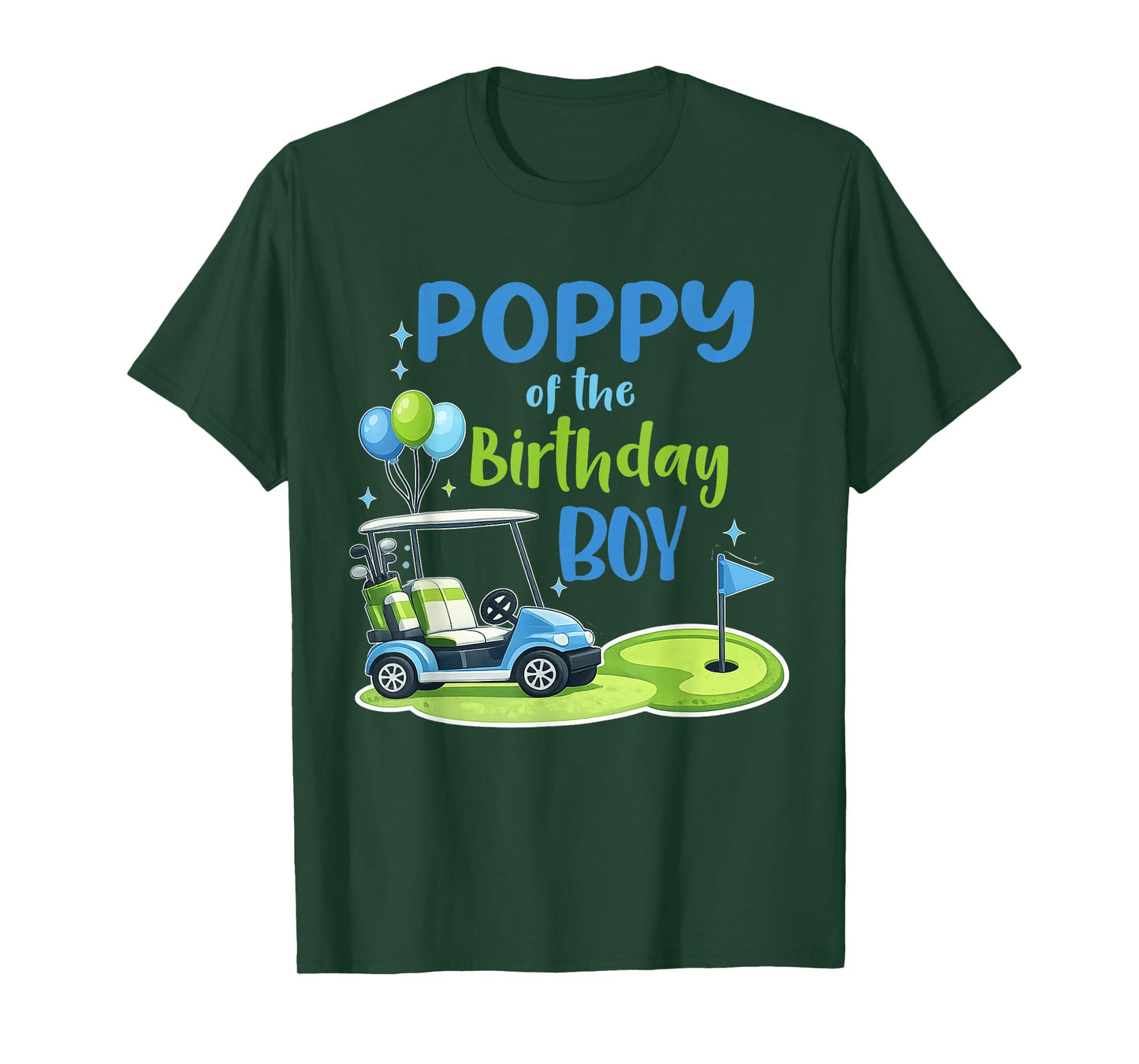 Poppy of The Birthday Boy Golf Sport Matching T-Shirt