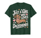 Just A Girl Who Loves Dachshunds Weenie Dog Lover Cute Pup T-Shirt