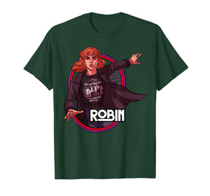 Stranger Things Robin Buckley Neon Frame Character Portrait T-Shirt