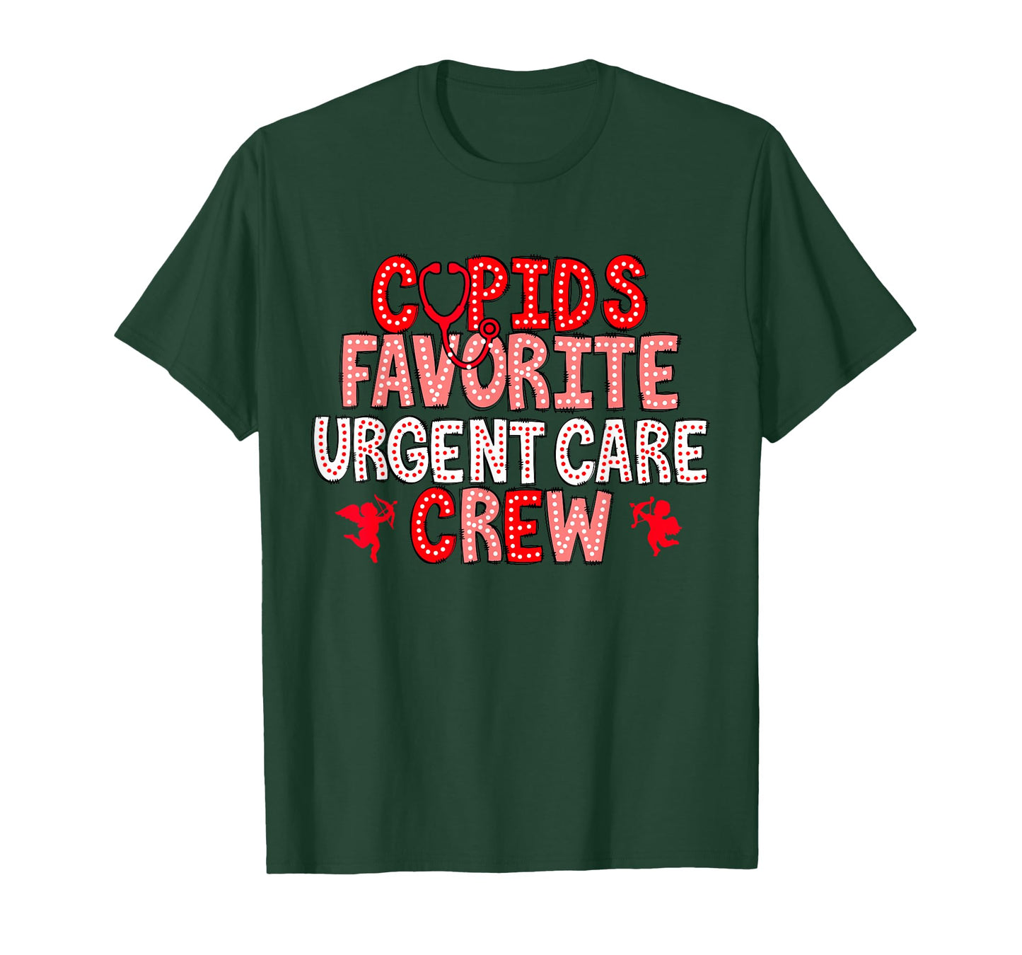 Cupid's Favorite Urgent Care Crew Nurse Valentines Injury T-Shirt