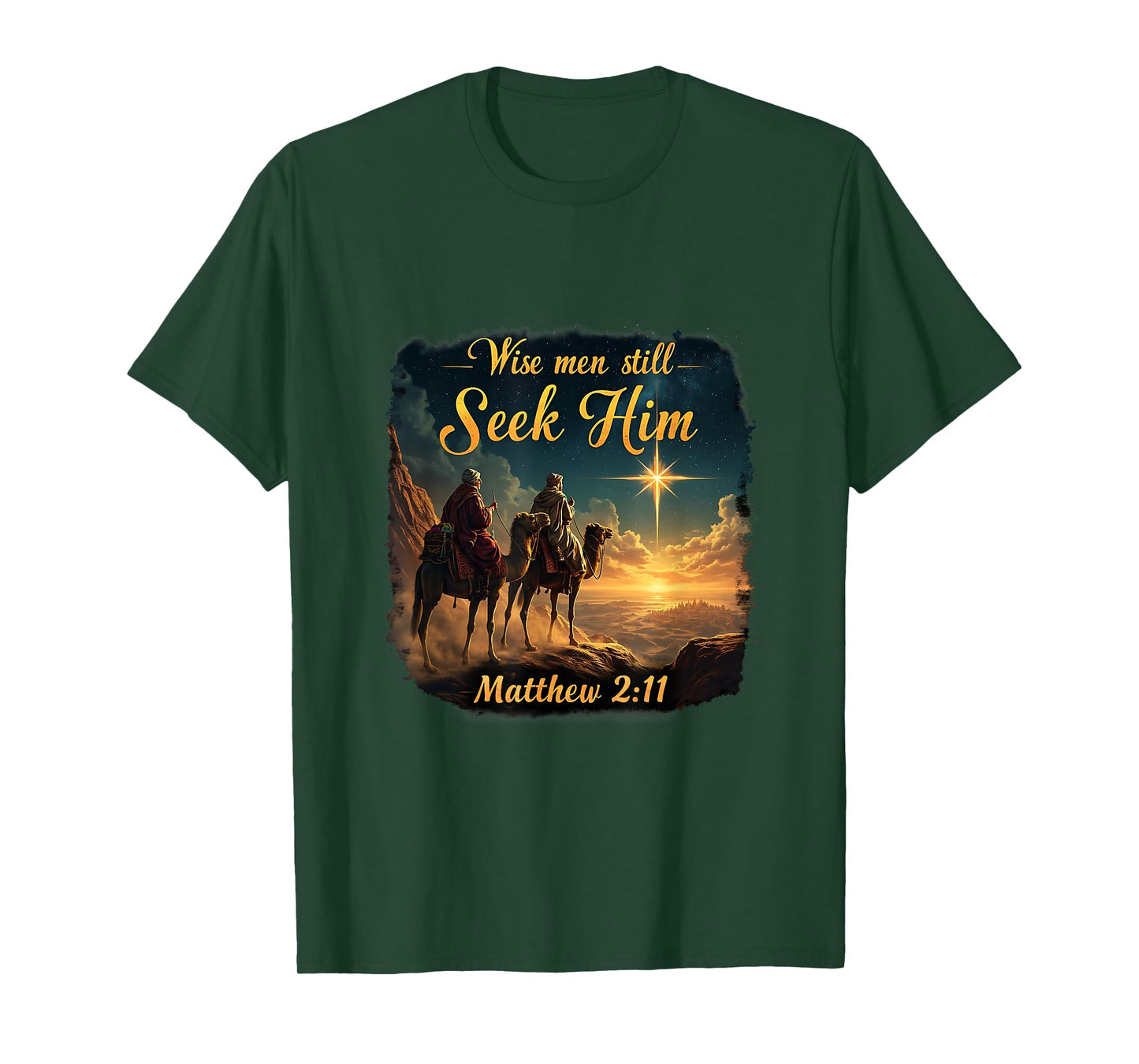 Vintage Wise Men Still Seek Him Jesus 3 Kings Christmas T-Shirt