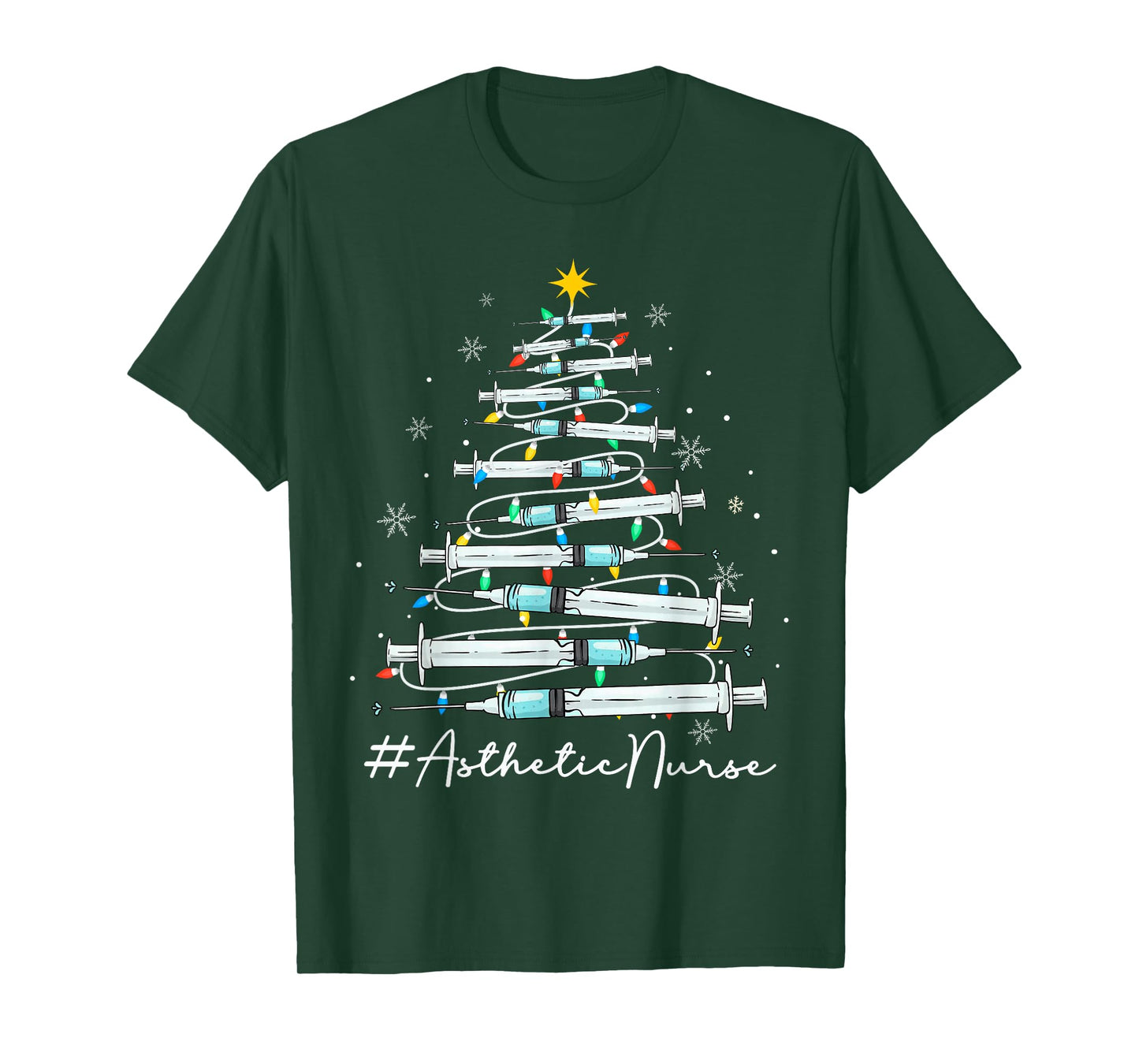 Botox Dealer Christmas Tree Aesthetic Nurse Injector T-Shirt