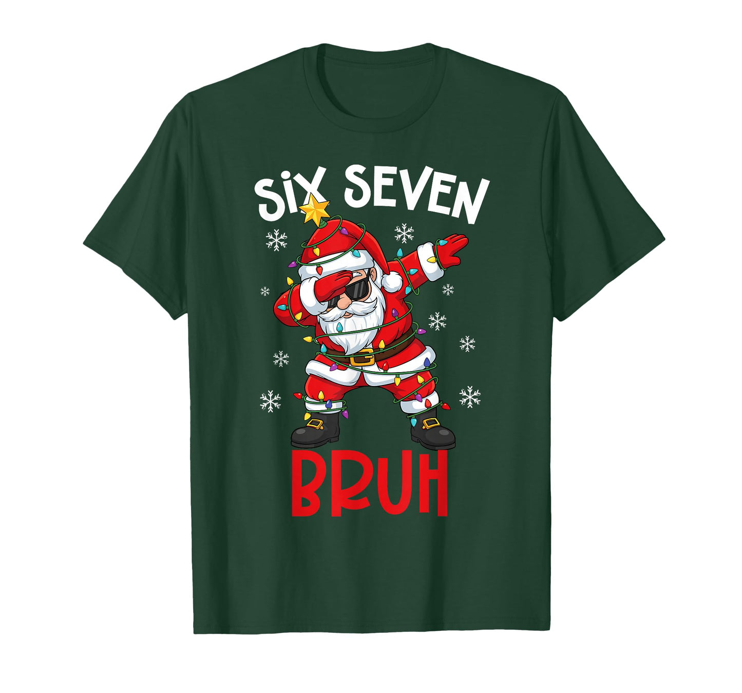 Bruh 67 Six Seven 6 7 Meme gen Alpha Christmas gen z Xmas T-Shirt
