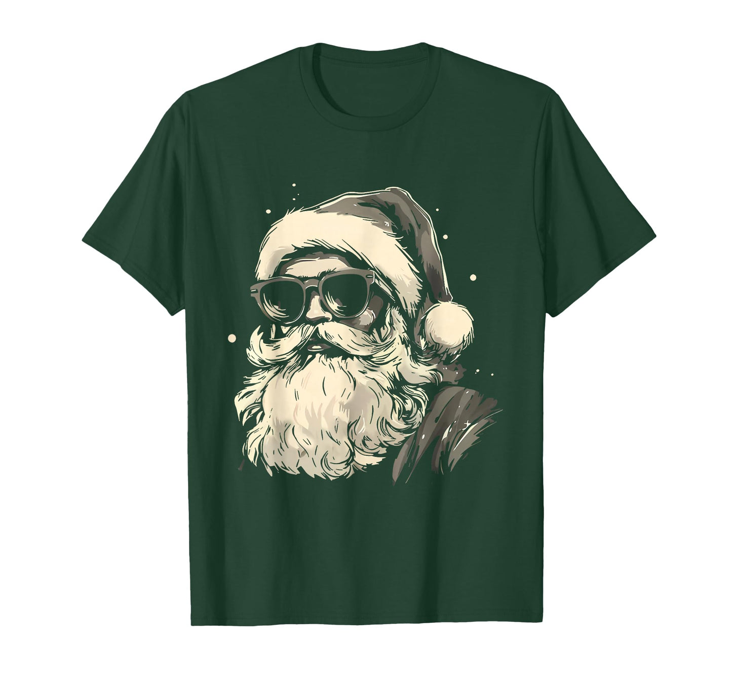 Cool Santa Claus Face Retro Sunglasses Christmas Men Boys T-Shirt