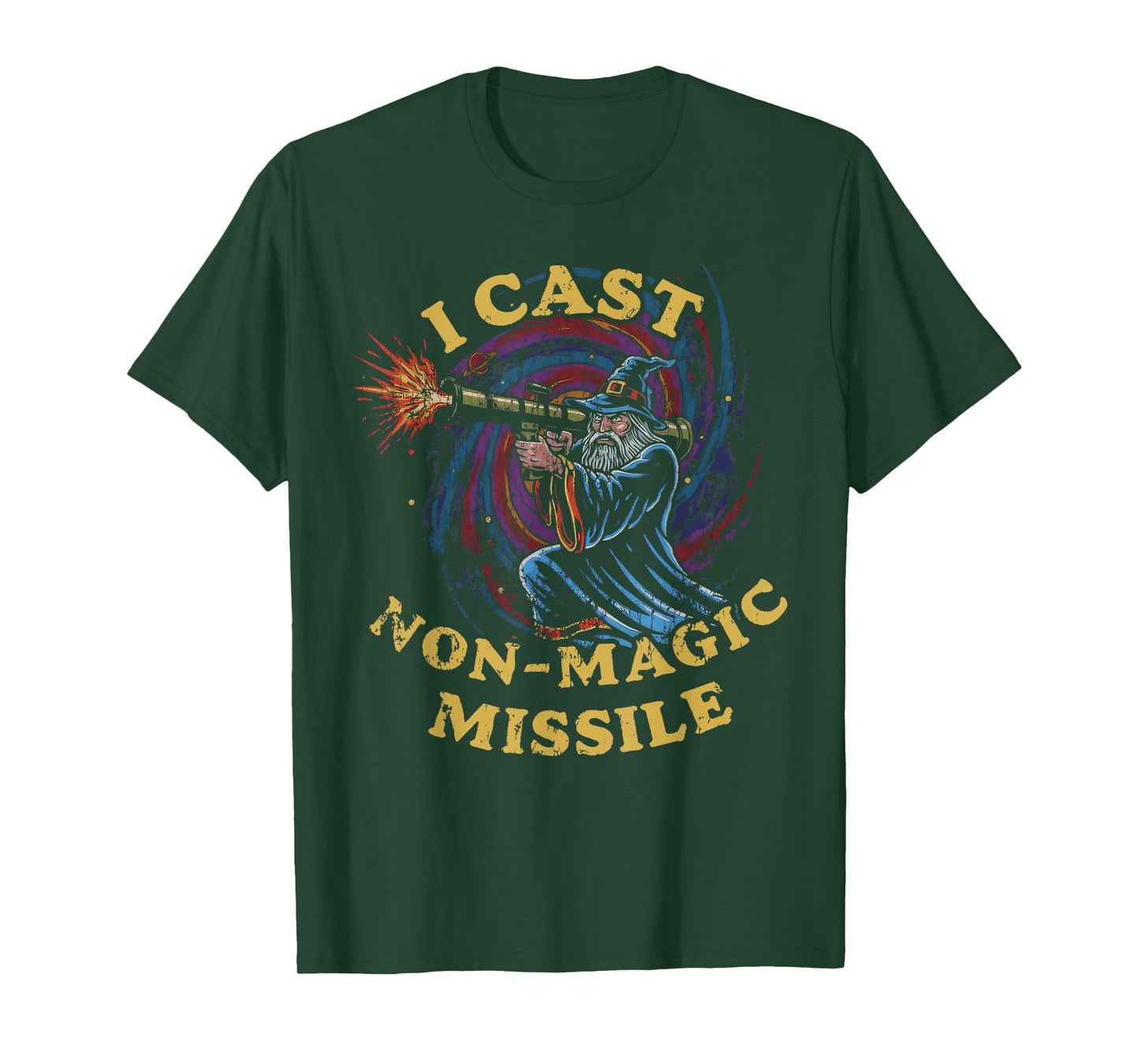I Cast Non-Magic Missile Funny Wizard Parody Meme T-Shirt