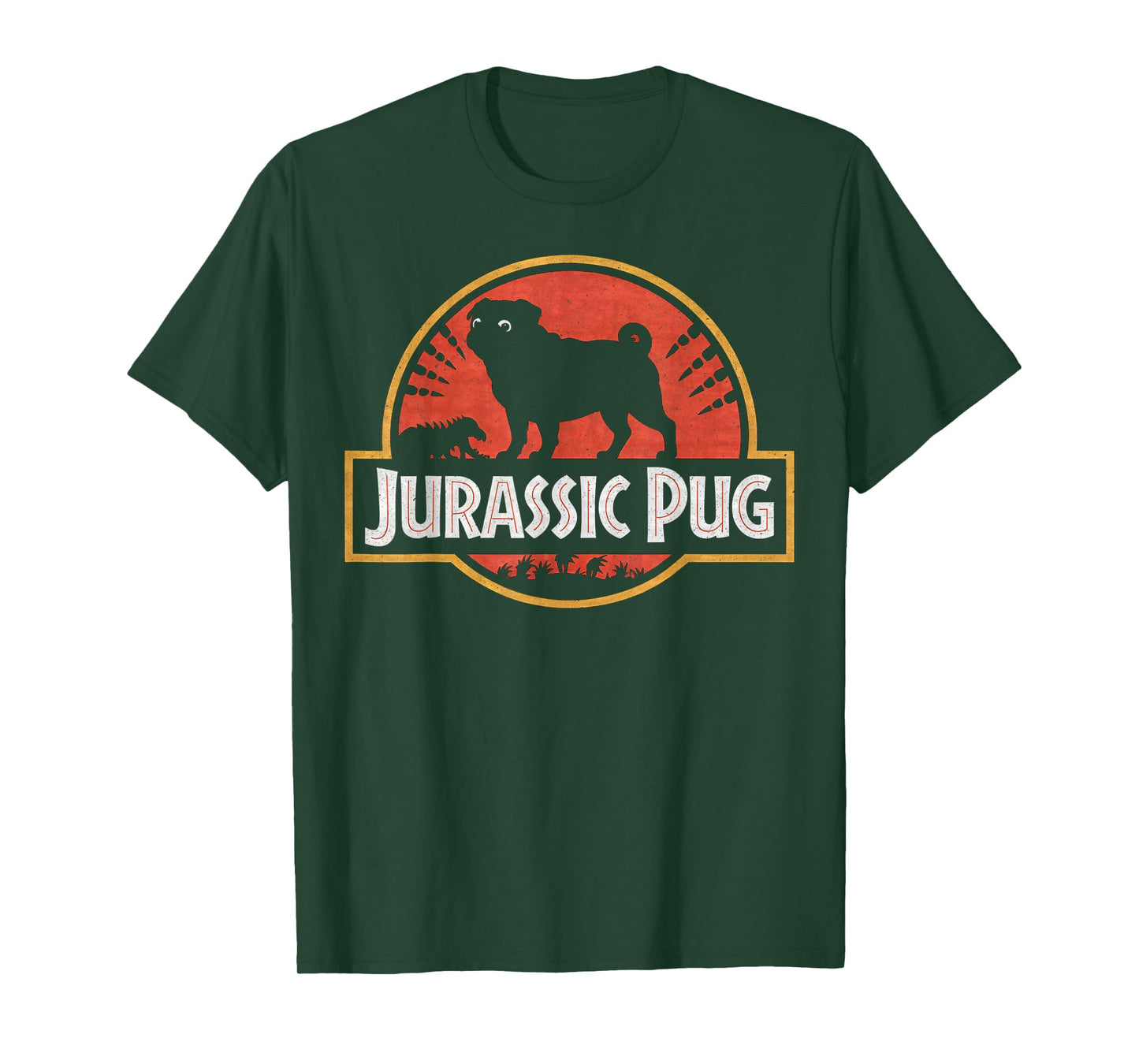 Funny Pugs - Jurassic Pug for Dog Lovers T-Shirt