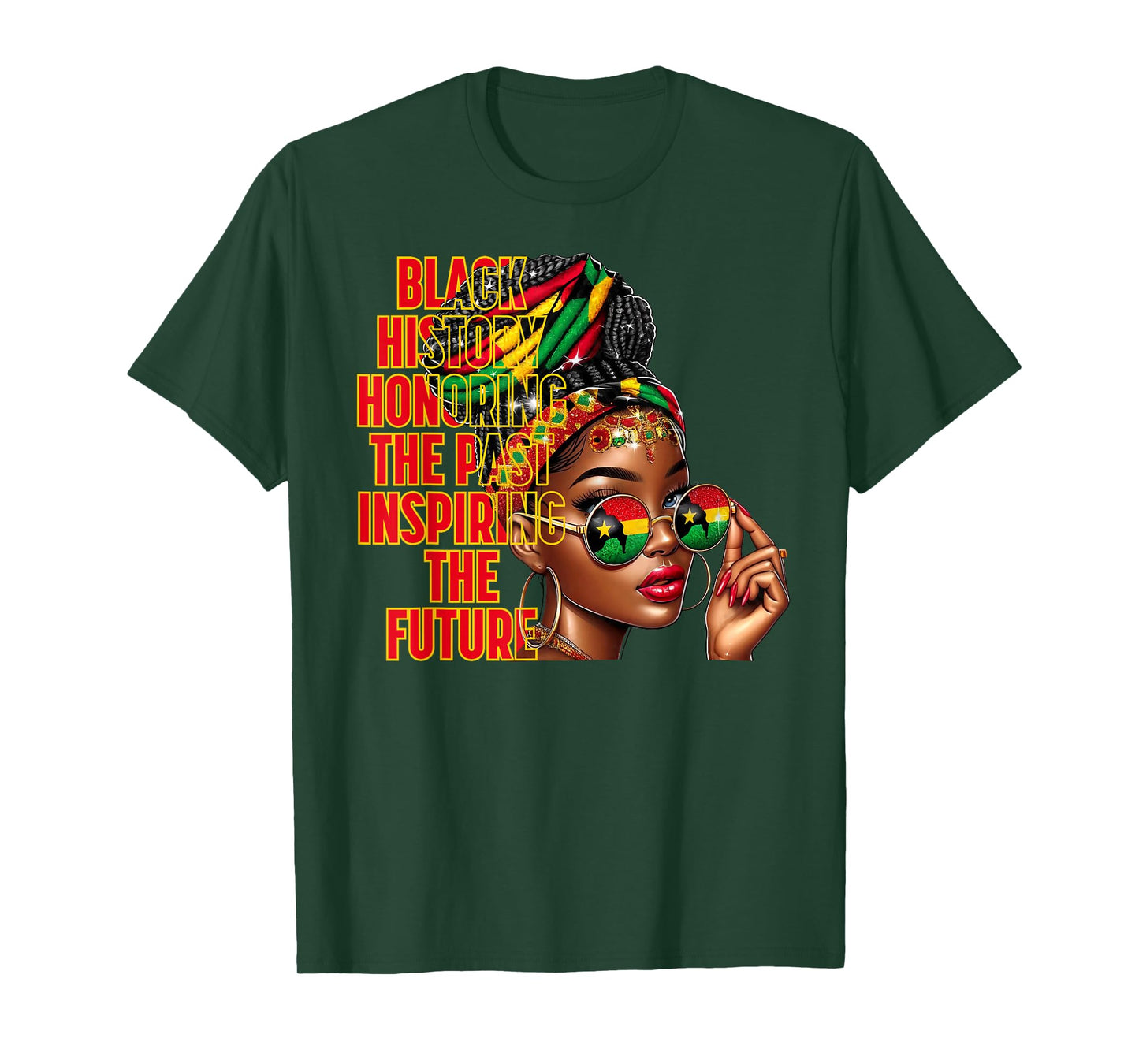 Black History Honoring The Past Inspiring Future Black Woman T-Shirt