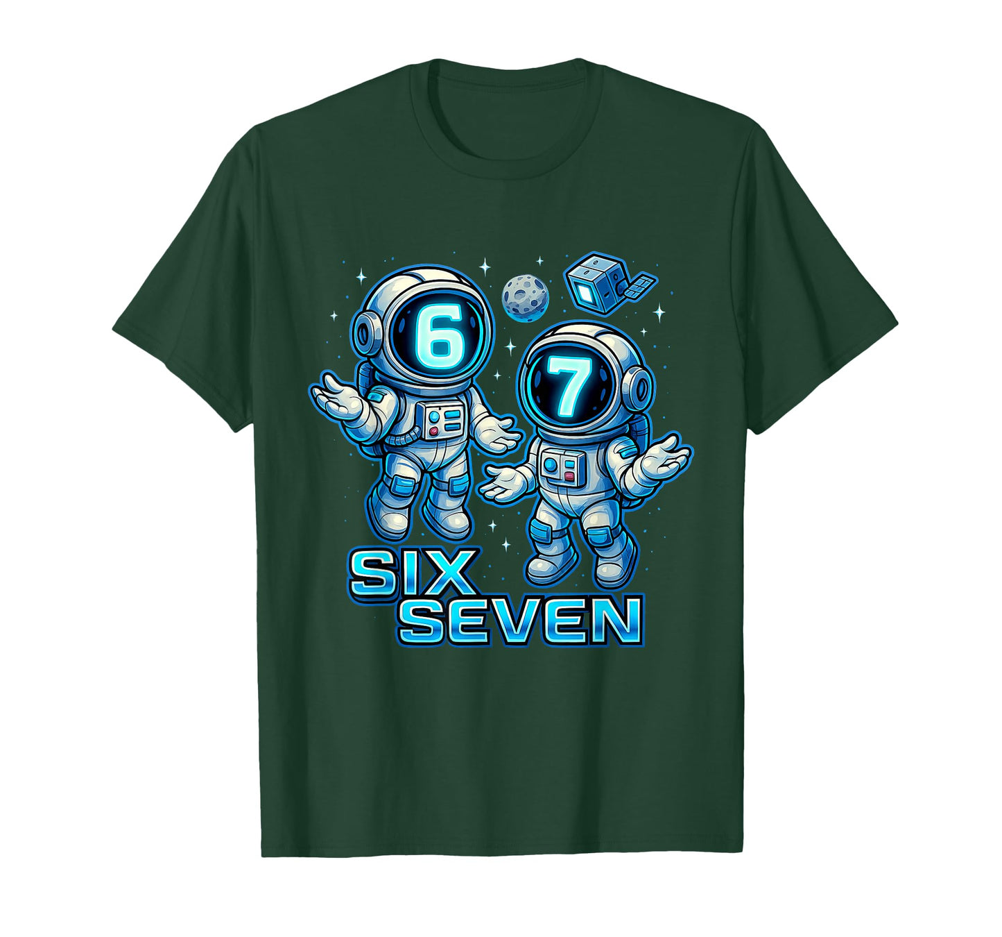 67 Space Astronauts - Six Seven 6-7 Boys Teen Kid Slang Meme T-Shirt