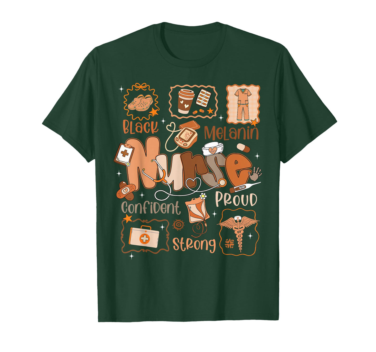 Black History Month Melanin Confident Pride Nurse NICU Pacu T-Shirt