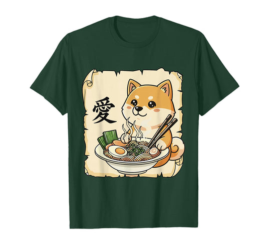 Funny Dog Ramen Kawaii Anime Japanese Graphic Women Men T-Shirt